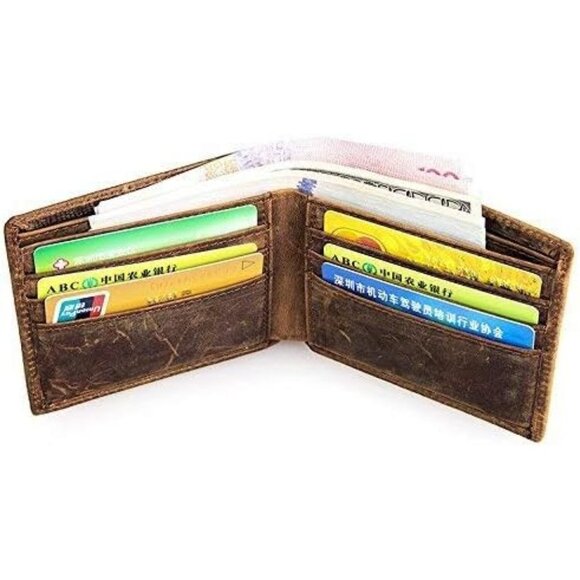 Ultra Slim Genuine Leather Bifold Crocodiile Wallets for Men Alligator Embossed - Picture 7 of 11